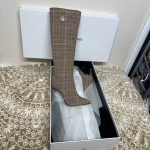 Things II Come Lacorei Plaid Knee-High Boots Featured on Runway